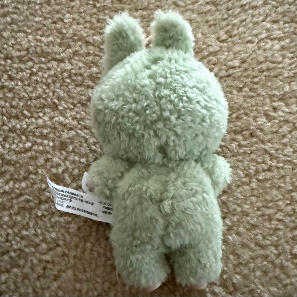 Pop Mart Monsters Macaron Labubu Green Grape Plush Keychain View 2